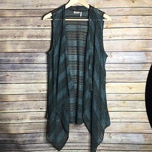 Logo Sequence Crochet Vest L